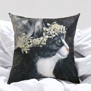 Cat Design Pillowcase for Accent Pillow